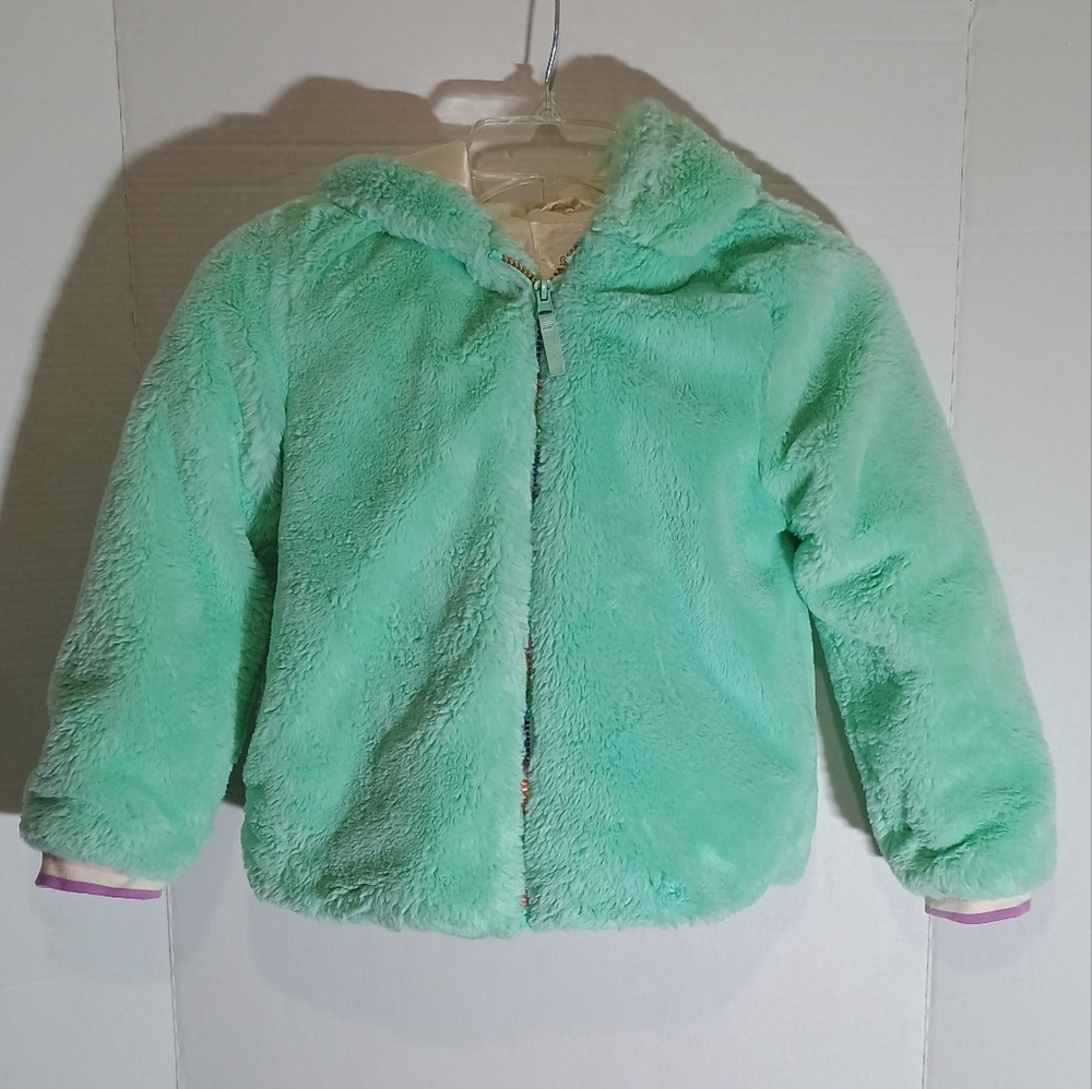Cat & Jack Unicorn Mint Green Kids Jacket Size Medium